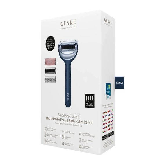Ролик для голкової мезотерапії обличчя та тіла GESKE MicroNeedle Face&Body Roller 9в1 turquoise, Синій | Зображення 7