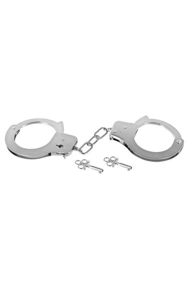 Наручники металеві Fetish Tentation Adjustable metal wrist cuffs Сріблясті One Size | Зображення 2
