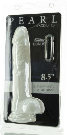 Фалоімітатор ADDICTION Pearl 8.5" Dildo with Balls, віброкуля в подарунок | Зображення 4