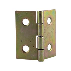 Петля мебельная 30 мм, желтая оцинковка, накладная, стальная