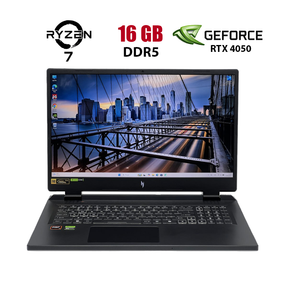 Игровой ноутбук Б-класс Acer Nitro 17 AN17-41-R6L9 / 17.3" (1920x1080) IPS / AMD Ryzen 7 7840HS (8 (16) ядер по 3.8 - 5.1 GHz) / 16 GB DDR5 / 960 GB SSD / nVidia GeForce RTX 4050, 6 GB GDDR6, 96-bit / WebCam б/у