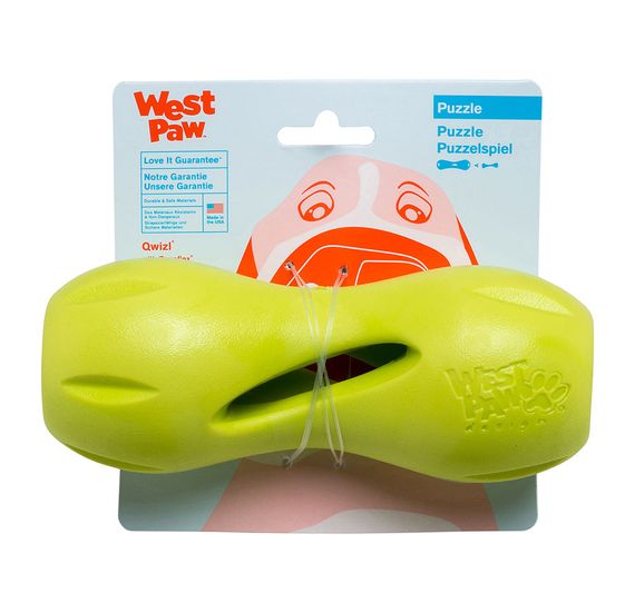 Игрушка для собак West Paw Quizl Treat Toy зеленая, 17 см | Зображення 1