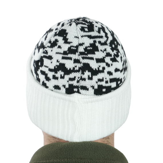 Шапка-балаклава вязаная белый пиксель | Зображення 2