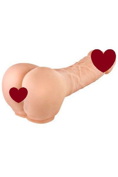 Насадка на член — мастурбатор 2в1 Real Body — Two In One Sex Aura
