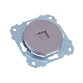 Розетка сетевая компьютерная серая WB-1PC Grey