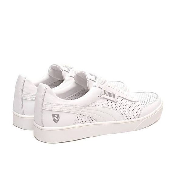 Літні шкіряні кеди Puma перфорація білі | Зображення 3