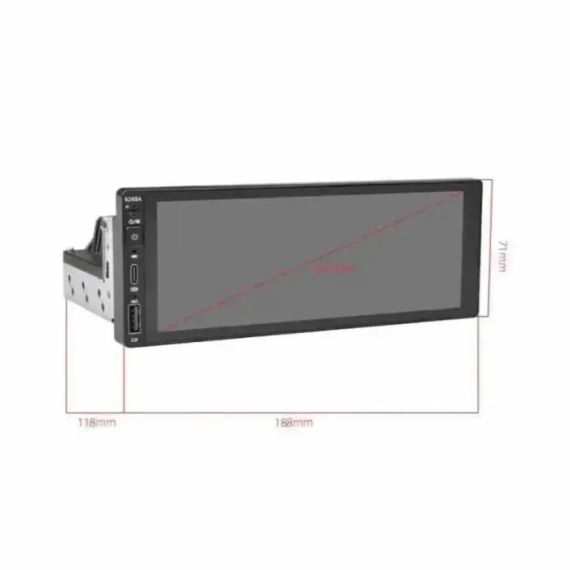 Универсальная магнитола в авто 6288-A 6.9'' Android-13 (4+64GB) With Carplay с пультом 1din | Зображення 6