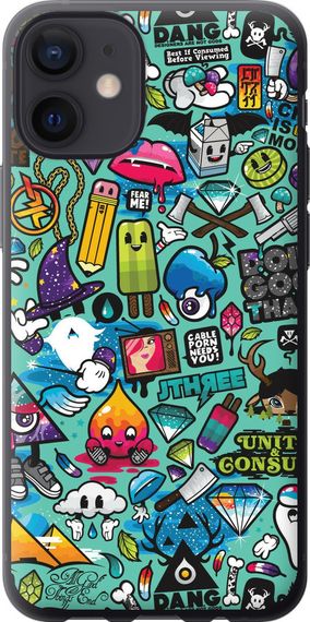 Чехол на iPhone 12 Mini Стикер бомбинг 1 "693u-2071-17620"