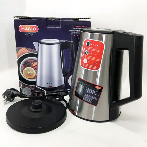 Електрочайник MAGIO MG-988, гарний електричний чайник, тихий електричний чайник, безшумний чайник | Зображення 1