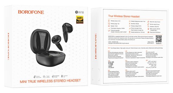 Бездротові Bluetooth навушники в кейсі XPRO BW18 чорні та білі +LED індикатор (38932-01_462) | Зображення 5