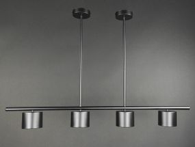 Люстра світлодіодна стельова LED світильник для квартири на стелю лед 27720 Чорний 33-63х10х100 см.