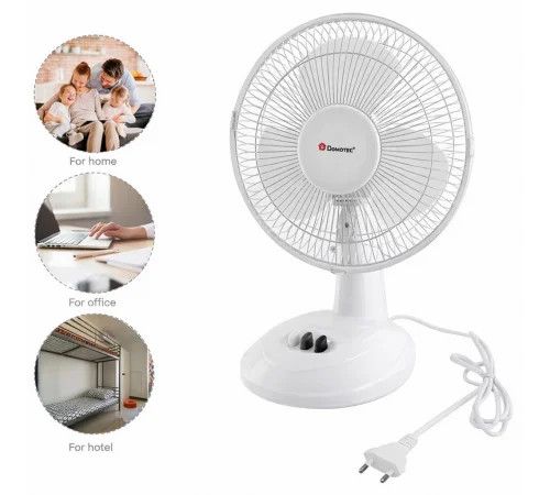 Вентилятор підлоговий DOMOTEC MS-1624 White • Побутовий вентилятор для дому, офісу та кімнати • Потужний вентилятор для охолодження і циркуляції повітря | Зображення 2