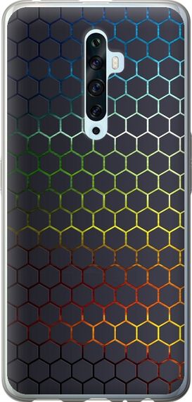 Чехол на Oppo Reno 2Z Переливающиеся соты "498u-1867-17620"