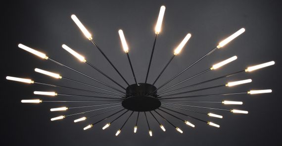 Люстра світлодіодна стельова LED світильник для квартири на стелю лед 27945 Чорний 8х125х125 см. | Зображення 6