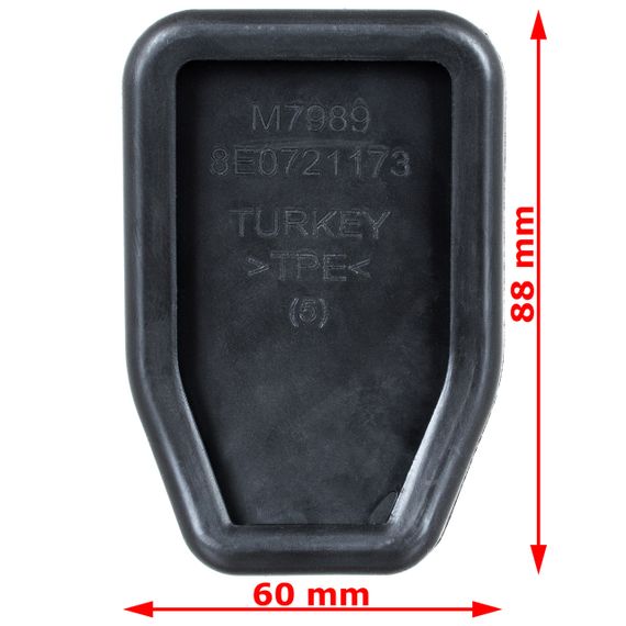 Volkswagen Passat B5 (96-05) накладка (88x60x10мм) на педаль зчеплення / гальма 8E0721173, Пассат Б5 | Зображення 1