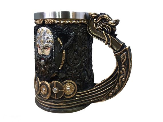 Кухоль Чашка Гра Престолів Дракар Вікінг Танард Stark Targaryen 3D Пивний кухоль "Danegeld Tankard" | Зображення 2