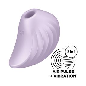 Вакуумний кліторальний стимулятор із вібрацією Satisfyer Pearl Diver Violet