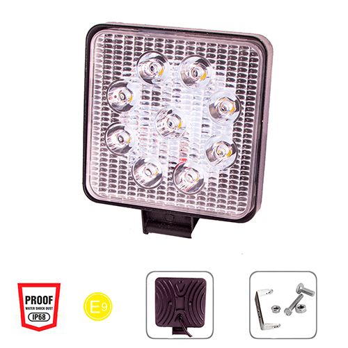 Фара робочого світла WLP-27S1S5 SPOT 9Led*3W /10-30V/27W/6000K | Зображення 3