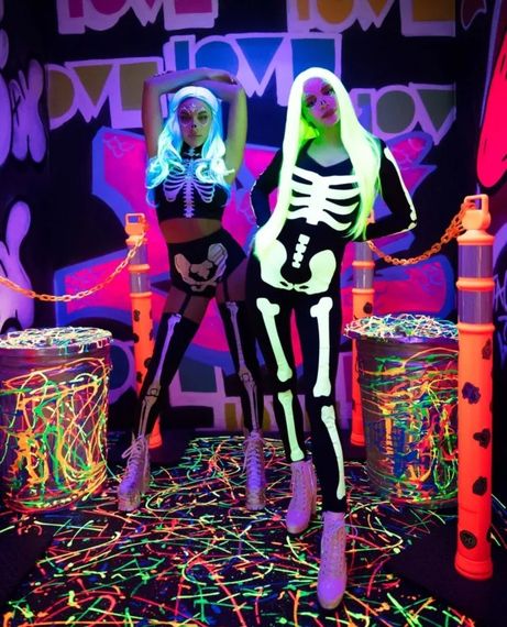 Костюм скелета, світитися у темряві Leg Avenue Womens Skeleton Bodysuit Halloween, розмір M | Зображення 9