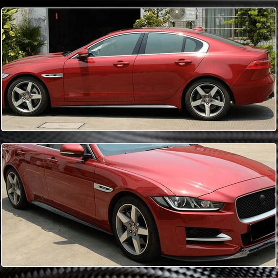 Боковые Пороги (2015-2019, Карбон) для Jaguar XE 2016- гг | Зображення 2