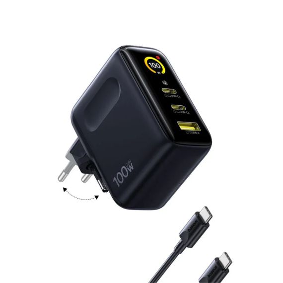 Сетевое зарядное устройство Baseus PicoGo AE21 100W GaN Fast Charger | Зображення 5