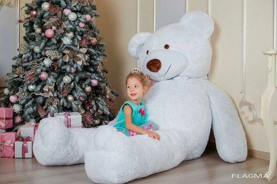 Огромный мягкий мишка Yarokuz Уильям 250 см Белый | Зображення 5