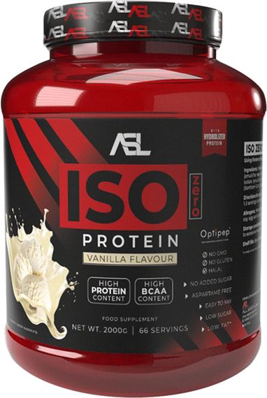 Протеин AllSports Labs Iso Zero Protein 2 kg (Vanilia) (90 % isolate, zero lactose, zero sugars, aspartame free)