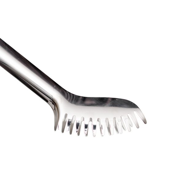 Щипці кухонні металеві 23×4 (см) кулінарні щипці для м'яса, риби, гриля кухарські щипці Сріблястий HP-8-65 | Зображення 1