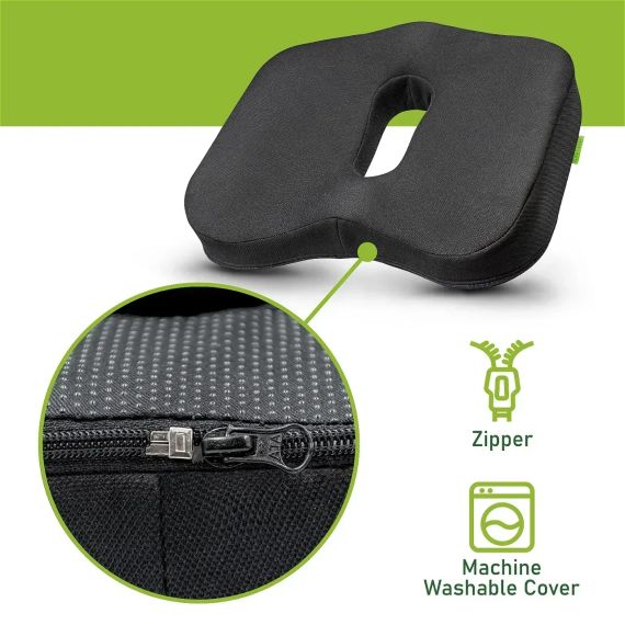 Ортопедична подушка для сидіння Memory Foam Comfort Seat — накладка на стілець з вирізом для куприка | Зображення 7