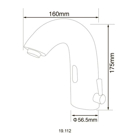 Змішувач сенсорний для умивальника HOTEC 19.112-DC/AC | Зображення 1