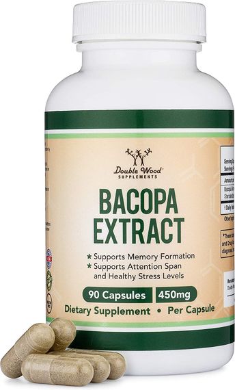 Екстракт бакопи дрібнолиста Double Wood Bacopa Monnieri Extract 450 mg 90 capsules
