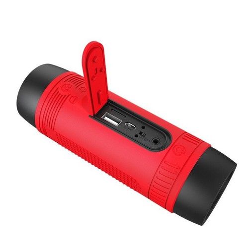 Колонка портативная SPS S1 5Вт с фонариком USB, AUX, FM, Bluetooth синяя/красная/черная(SPSS1) | Зображення 2