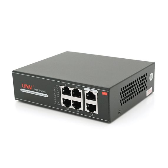4х портовый PoE Full Gigabit коммутатор ONV-H3064P, 4xPoe1000Мбит+2х1000 Мбит | Зображення 1
