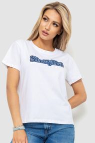 Футболка женская с принтом  цвет белый 221R3004-1