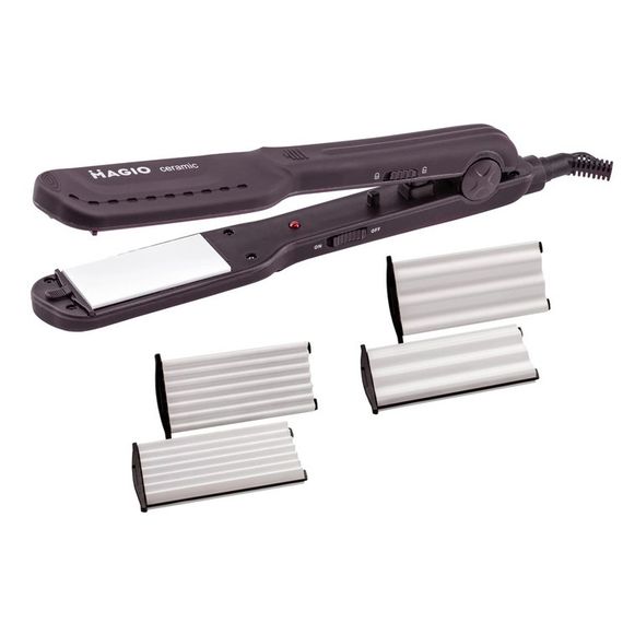 Щипці для волосся MAGIO MG-722 з насадками для гофре, Плойка вирівнювач, Випрямляч для UY-808 волосся 2в1 | Зображення 3