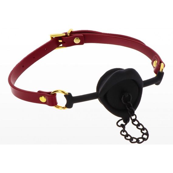 Кляп із пробкою на ланцюжку Taboom, чорно-червоний sexstyle | Зображення 1