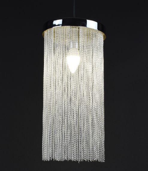 Люстра підвісна на 1 лампочку 27842 Хром 45-180х18х18 см. | Зображення 2