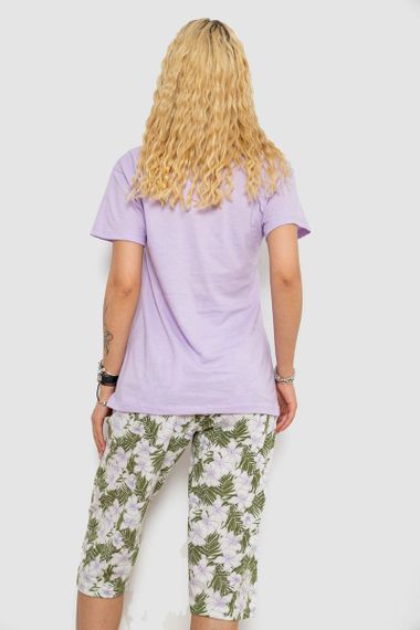 Пижама женская с принтом  -уценка, цвет сиреневый, 243R3755-U-2 | Зображення 3