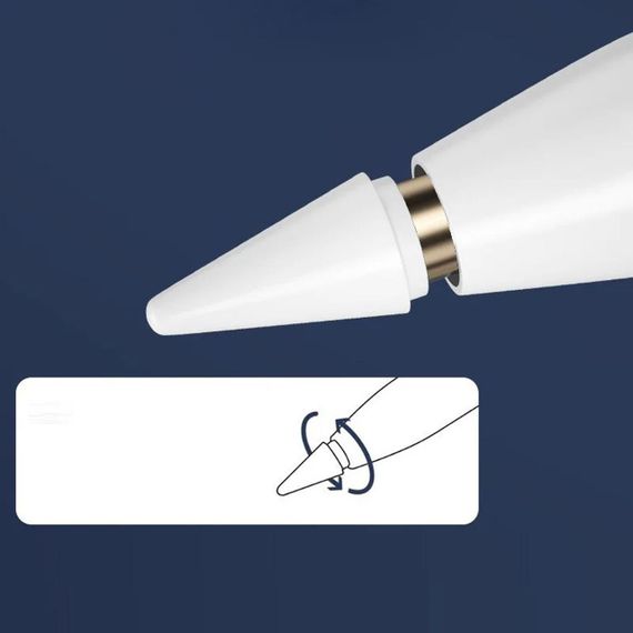 Стилус ручка для телефона и планшета, с USB, Белый / Активный универсальный стилус для письма и рисования | Зображення 4