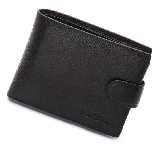 Черное кожаное мужское портмоне с отделением для документов Marco Coverna MCBK010-805 | Зображення 2