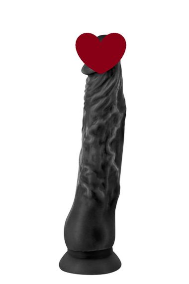 Фаллоимитатор с присоской Real Body - Real Justin Black, TPE, диаметр 4,2см sexstyle