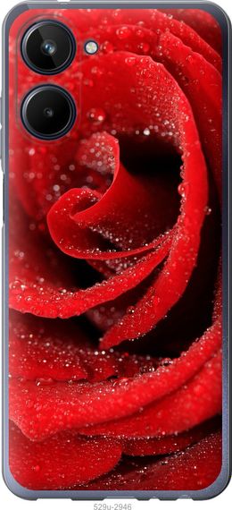 Чехол на Realme 10 Красная роза "529u-2946-17620"