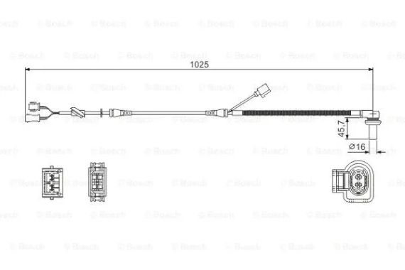 Датчик ABS VW (SVW), SKODA SUPERB, AUDI A4, BOSCH (0986594002) | Зображення 5