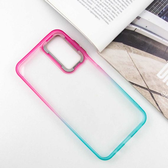 Чехол TPU+PC Fresh sip series для Samsung Galaxy A24 4G Бирюзовый / Розовый | Зображення 2