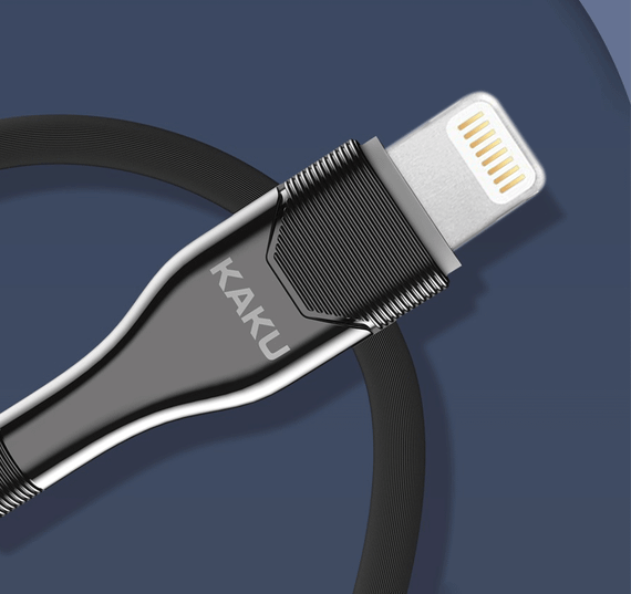USB кабель Kaku KSC-223 USB - Lightning 1.2m с подсветкой - Black | Зображення 3