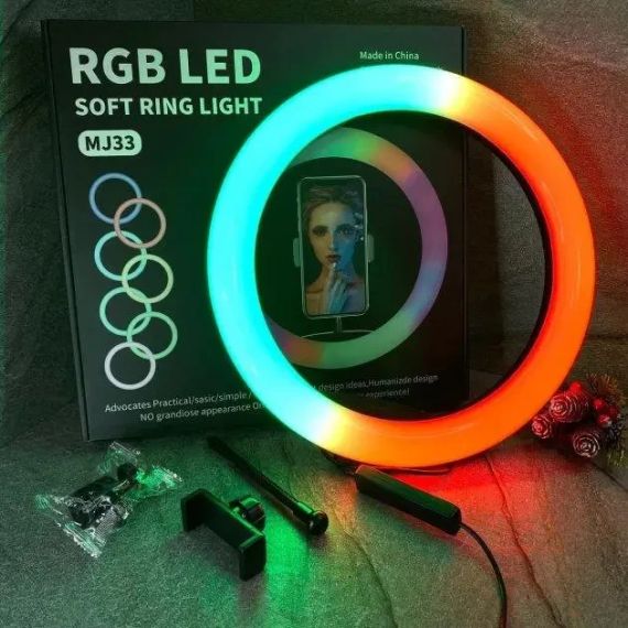 Лампа Led кільце MJ33 RGB | Зображення 4