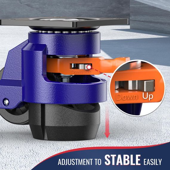 Колеса меблеві комплект 4 шт, ніжки для важких тумб, столів до 1000 кг, коліщатка регульовані, ролики для пересування меблів | Зображення 5