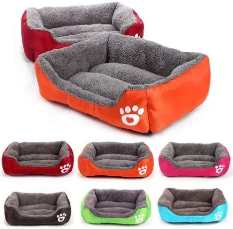 Лежанка - пуфик для кошек и собак оранжевый   S(40*25) | Зображення 1