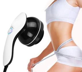 NEW Антицелюлітний масажер Body Massage, 4 насадки / Вібромасажер з ІЧ підігрівом / Масажер для тіла