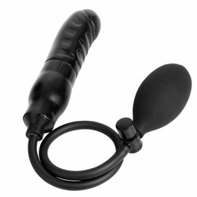 Надувной анальный расширитель дилдо - Чёрный – Анальные игрушки